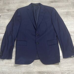 Corneliani Men’s 2 button navy striped blazer 42R (Europe 52R)